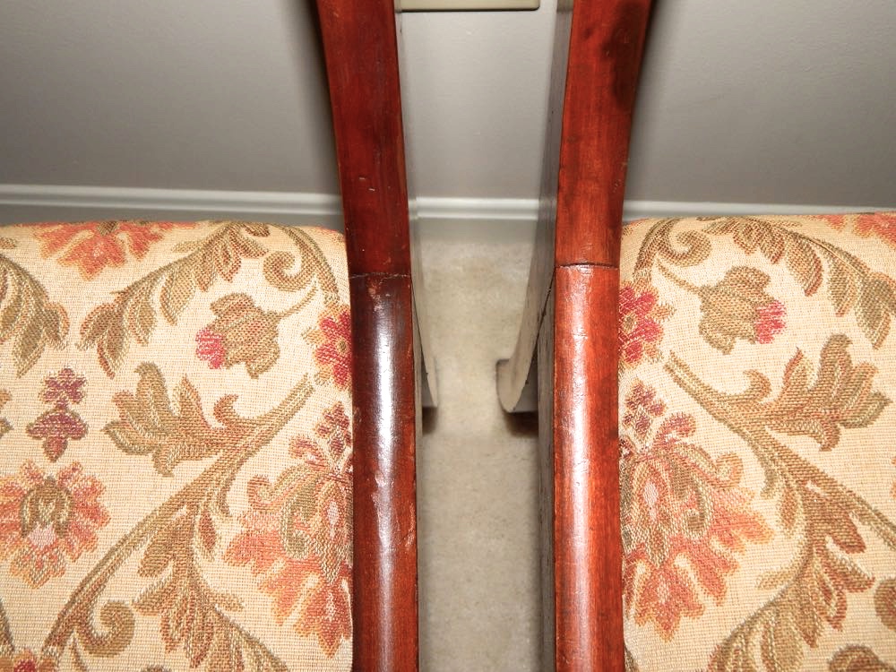 Set of Four Rose Back Mahogany Chairs