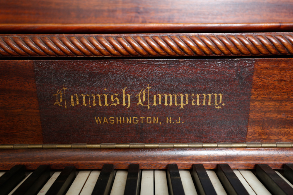 Antique Cornish Company Piano and Seat