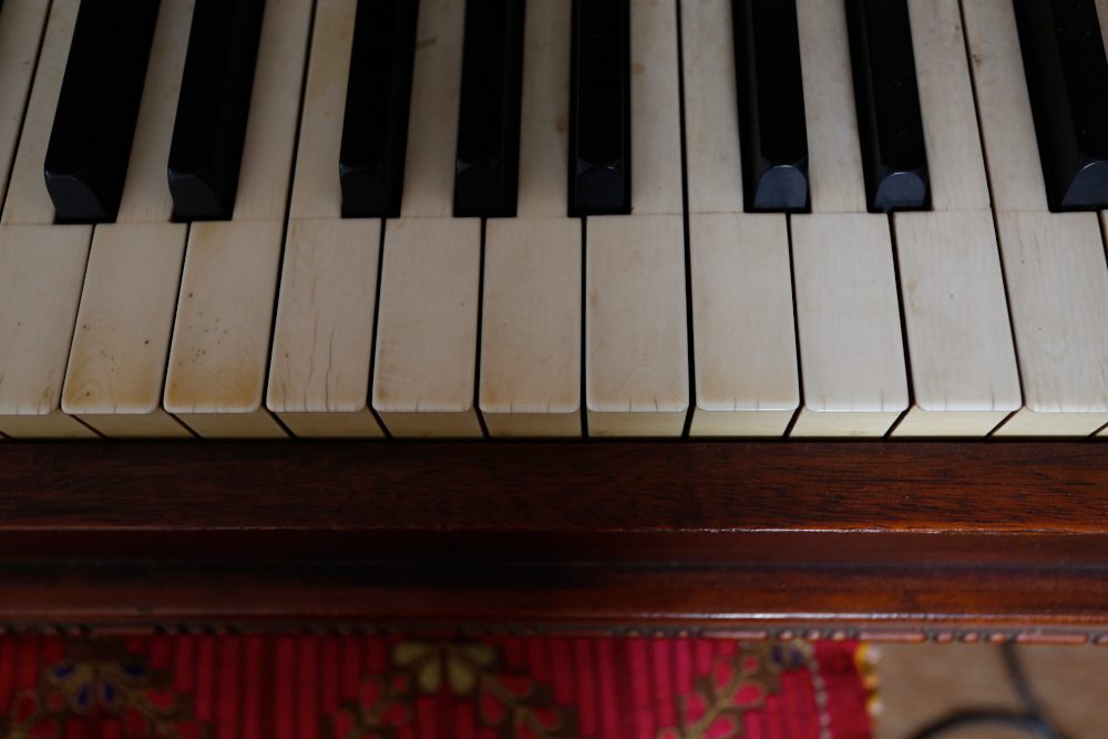 Antique Cornish Company Piano and Seat