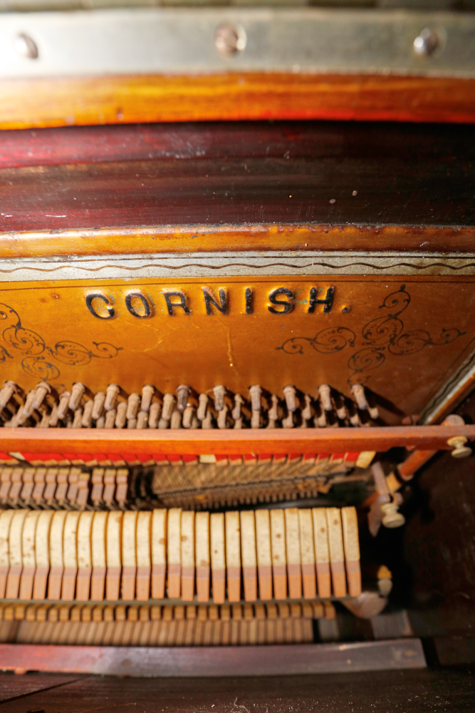 Antique Cornish Company Piano and Seat