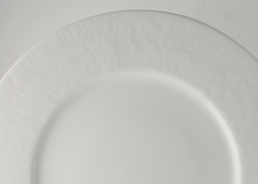 Apilco "Apicius" Porcelain Service Plates and Wide Rim Soup Bowls