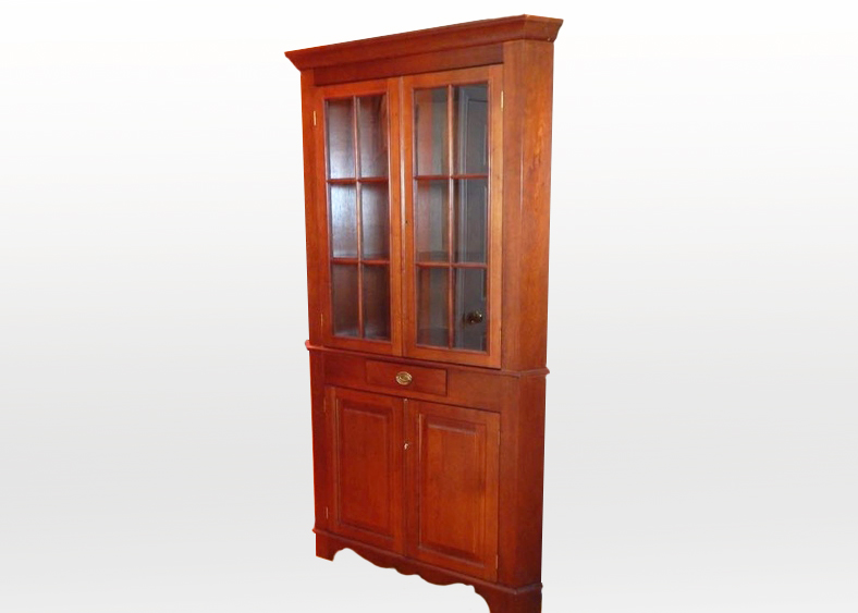Vintage Solid Cherry Wood Cabinet