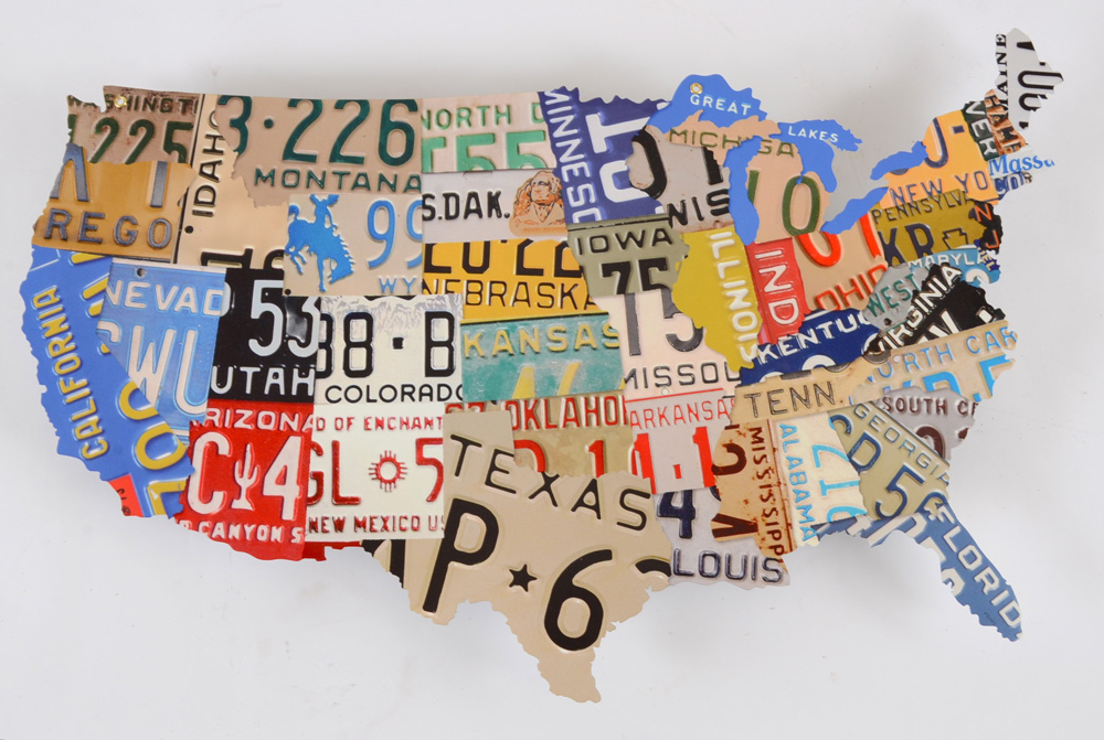 US License Plate Map