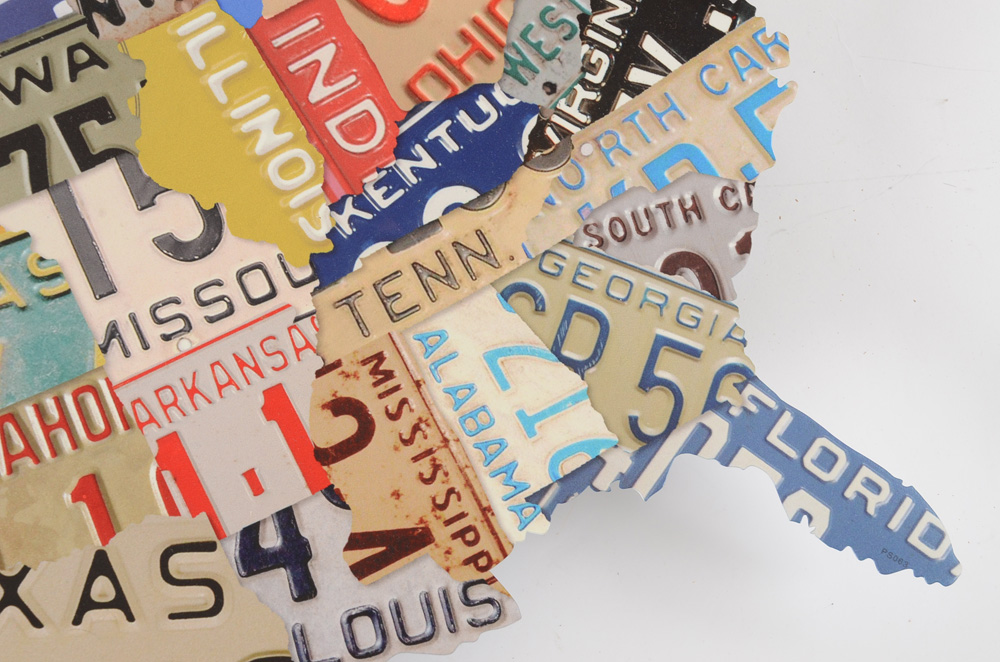 US License Plate Map