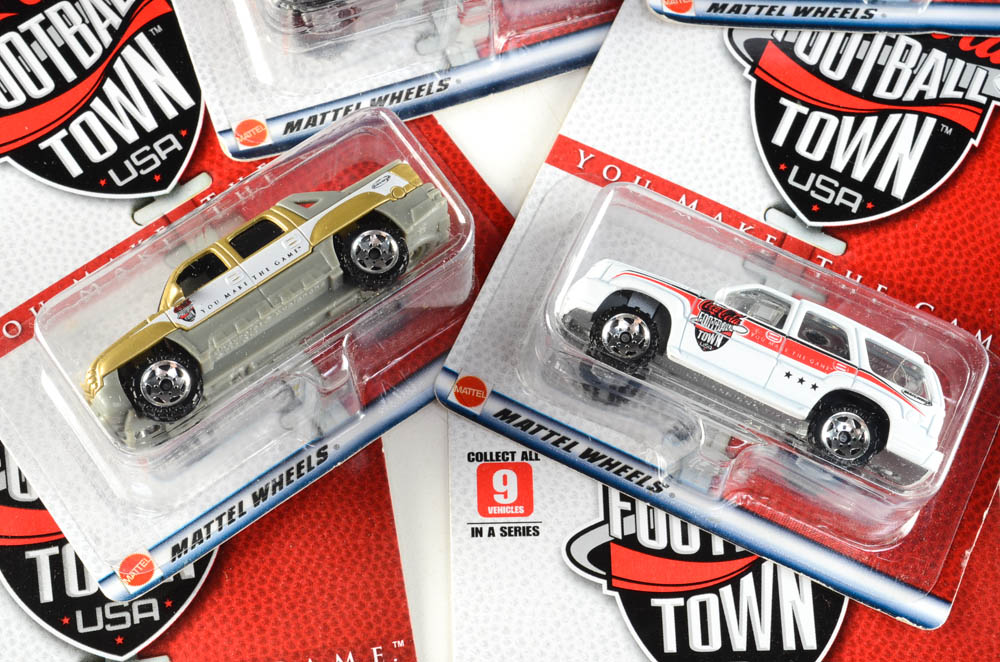 Complete Nine Car Set Matchbox Coca-Cola Football Town USA Cars