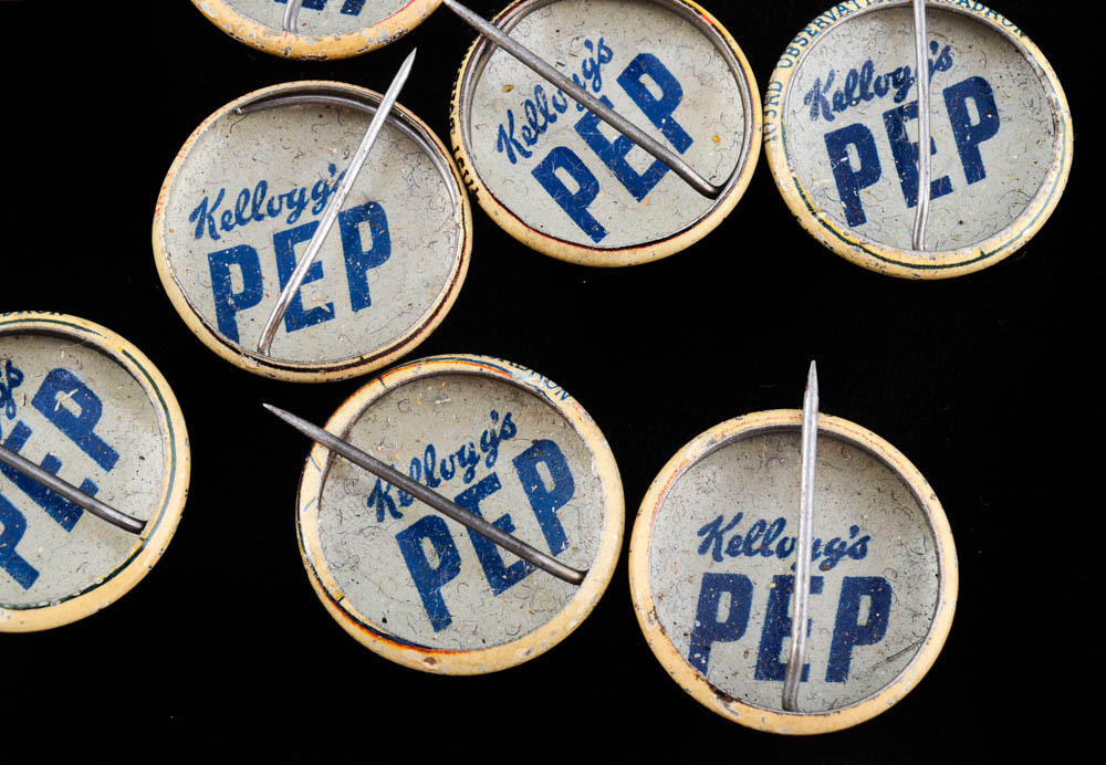 1943 Kellogg's Pep Military Premium Pins