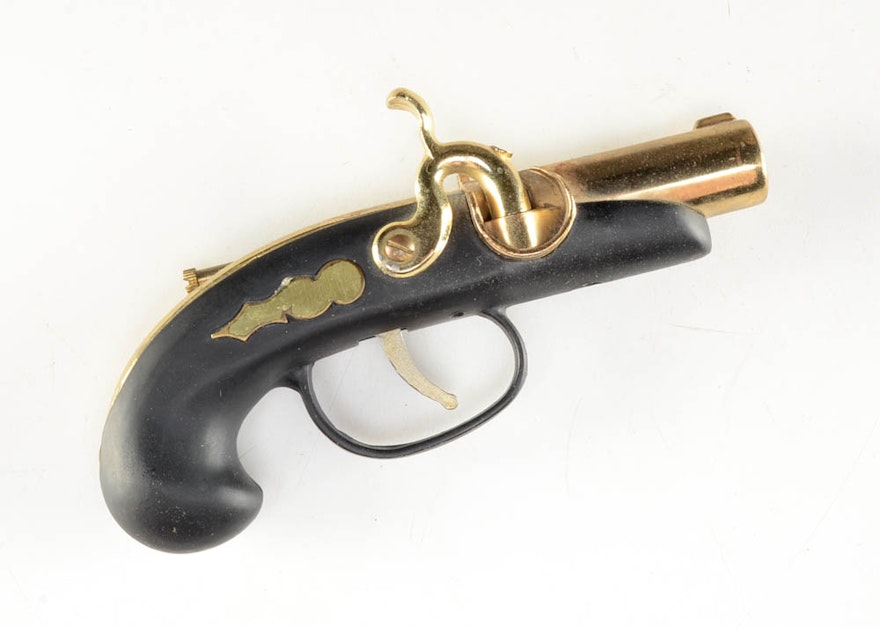 Vintage Derringer Flintlock Pistol Lighter