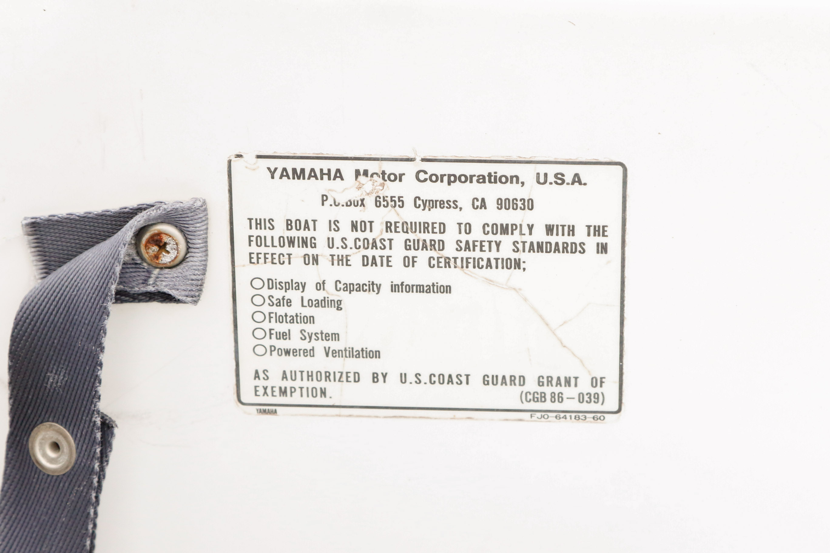 Yamaha Wave Runner with 10' Trailer