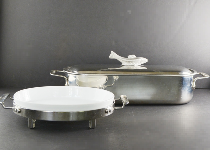 All Clad Fish Poacher and Vegetable Dish