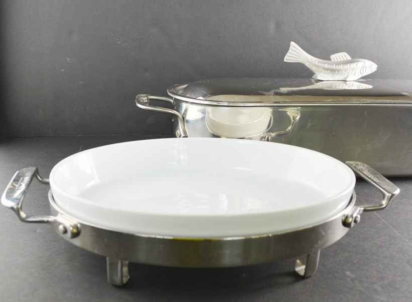 All Clad Fish Poacher and Vegetable Dish