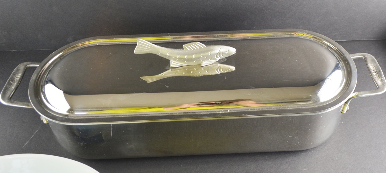 All Clad Fish Poacher and Vegetable Dish