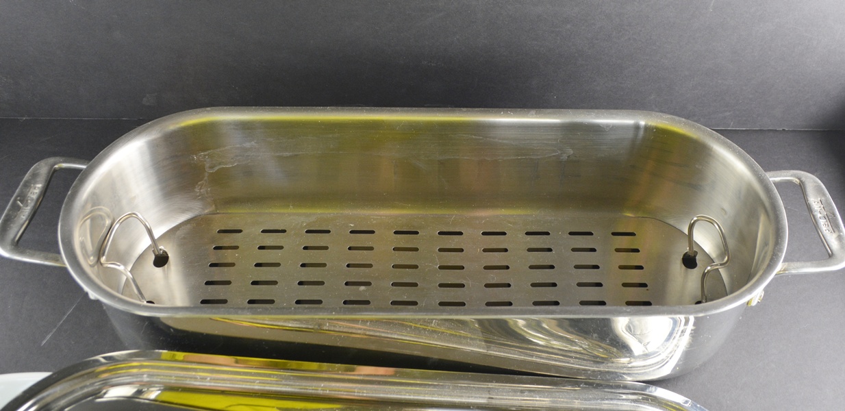 All Clad Fish Poacher and Vegetable Dish