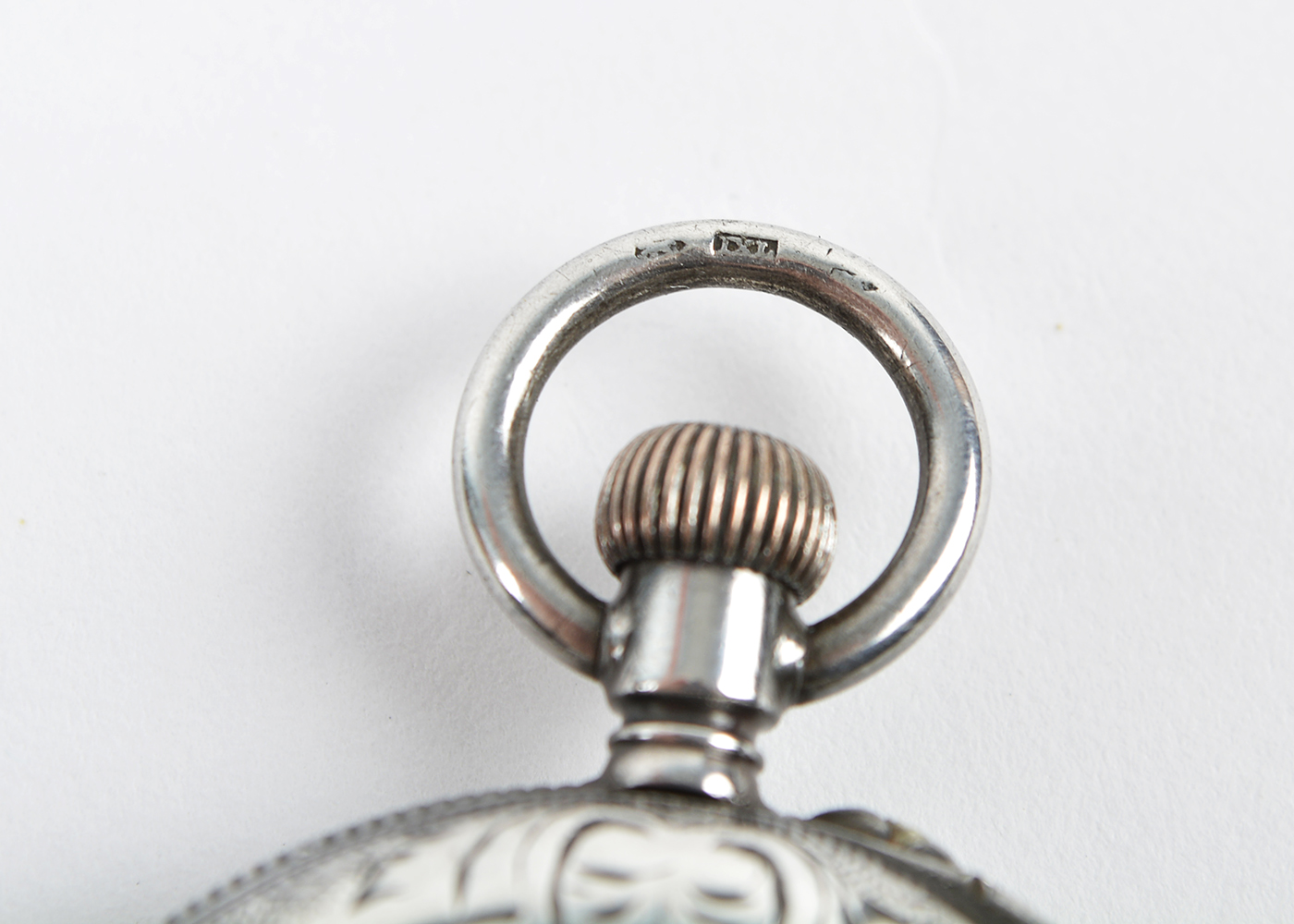 Ladies Sterling Silver Lady Racine Pocket Watch and Hook Pin