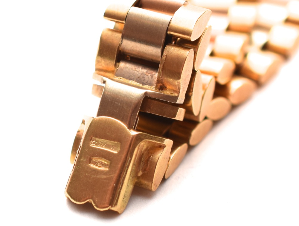 18K Gold Rolex Flat Link Necklace