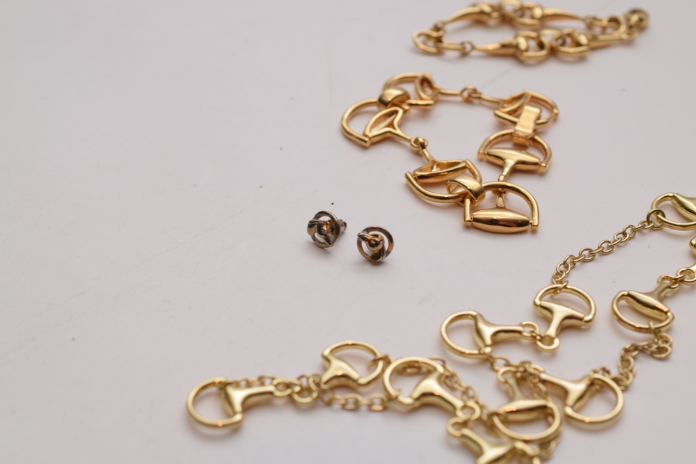 Collection of Silver and Gold Toned Horse Themed Costume Jewelry