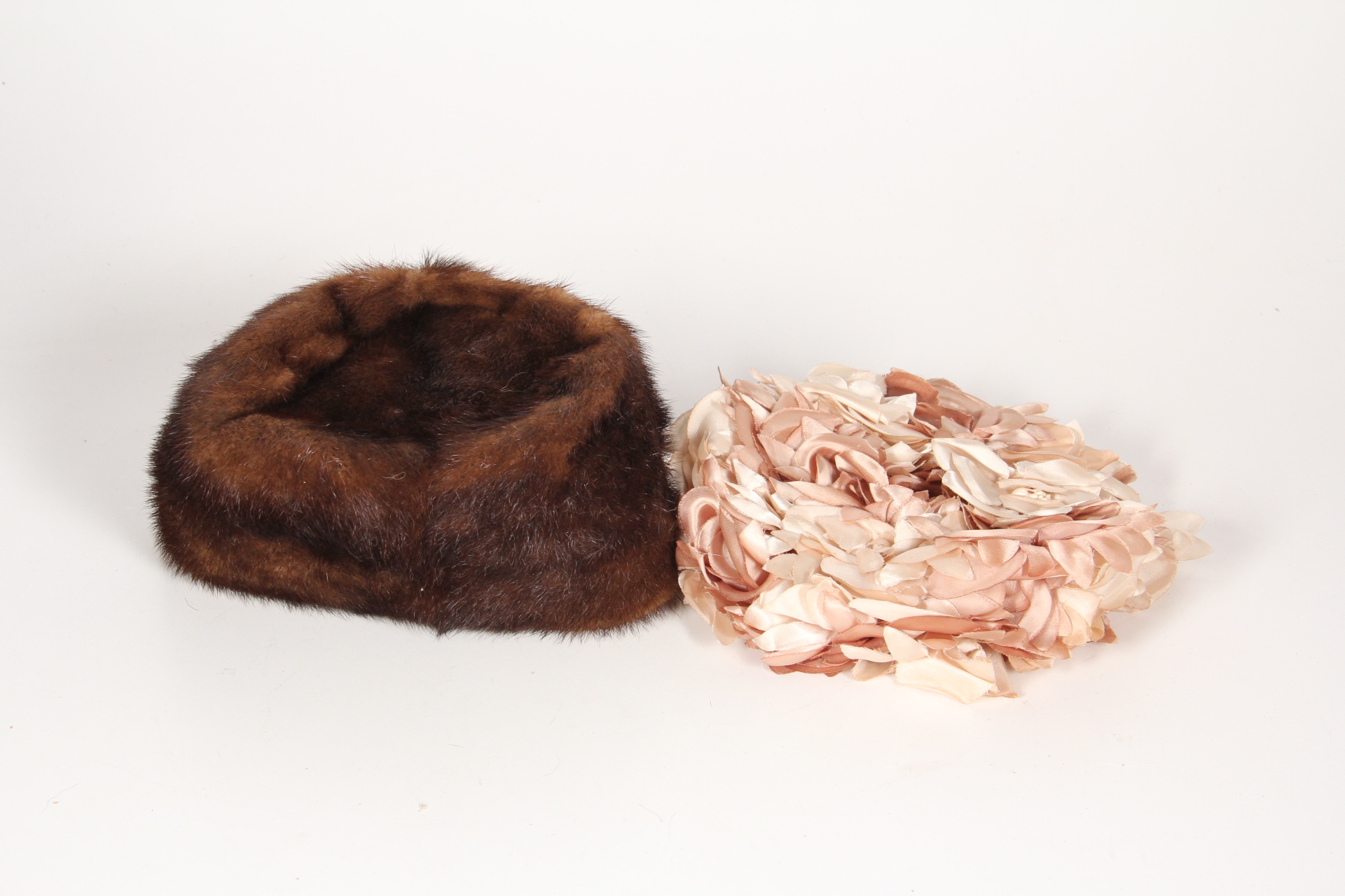 Mink Pillbox hat