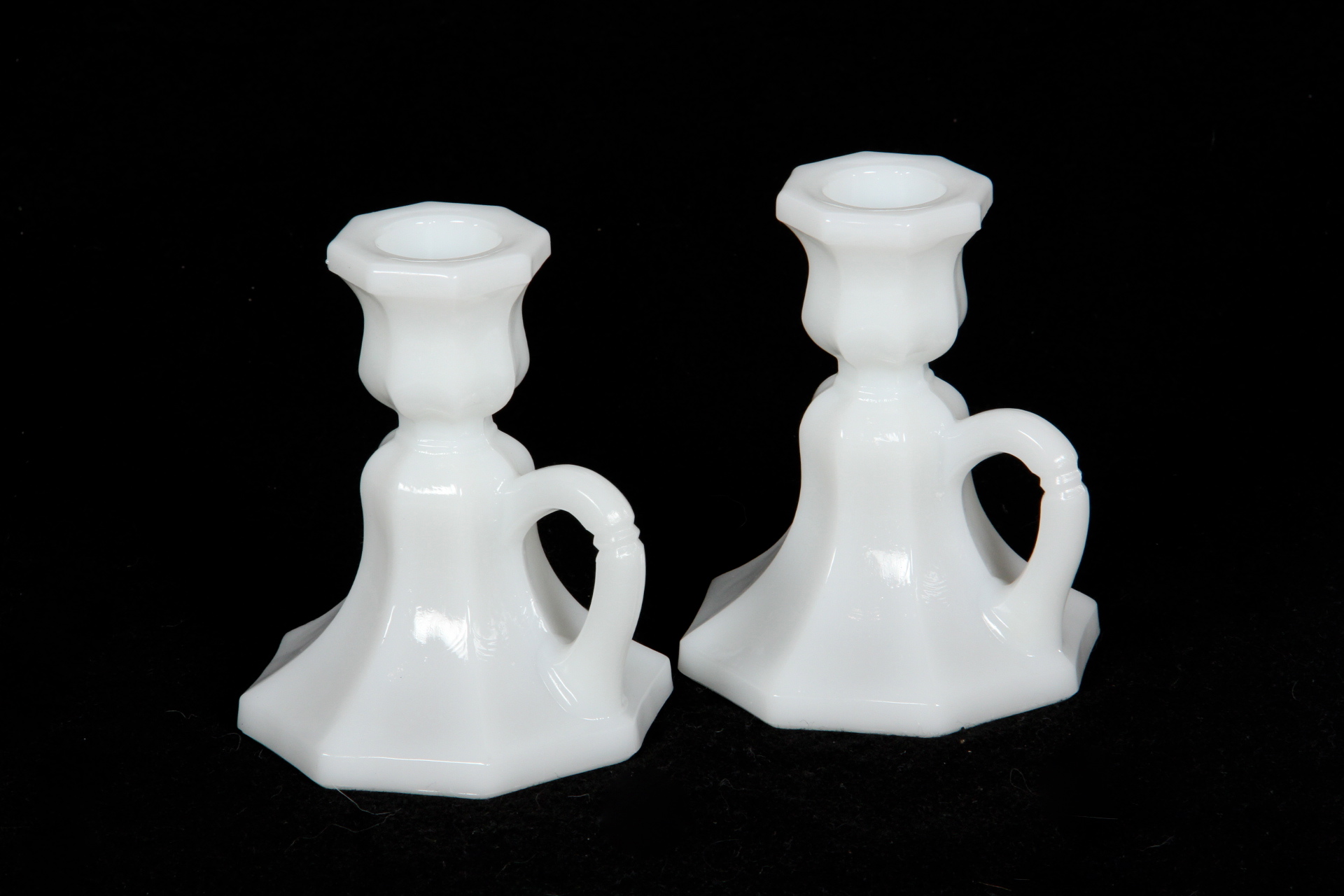 Vintage Milk Glass Candlesticks