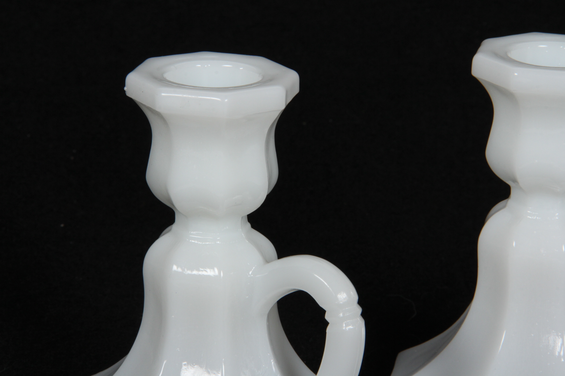 Vintage Milk Glass Candlesticks