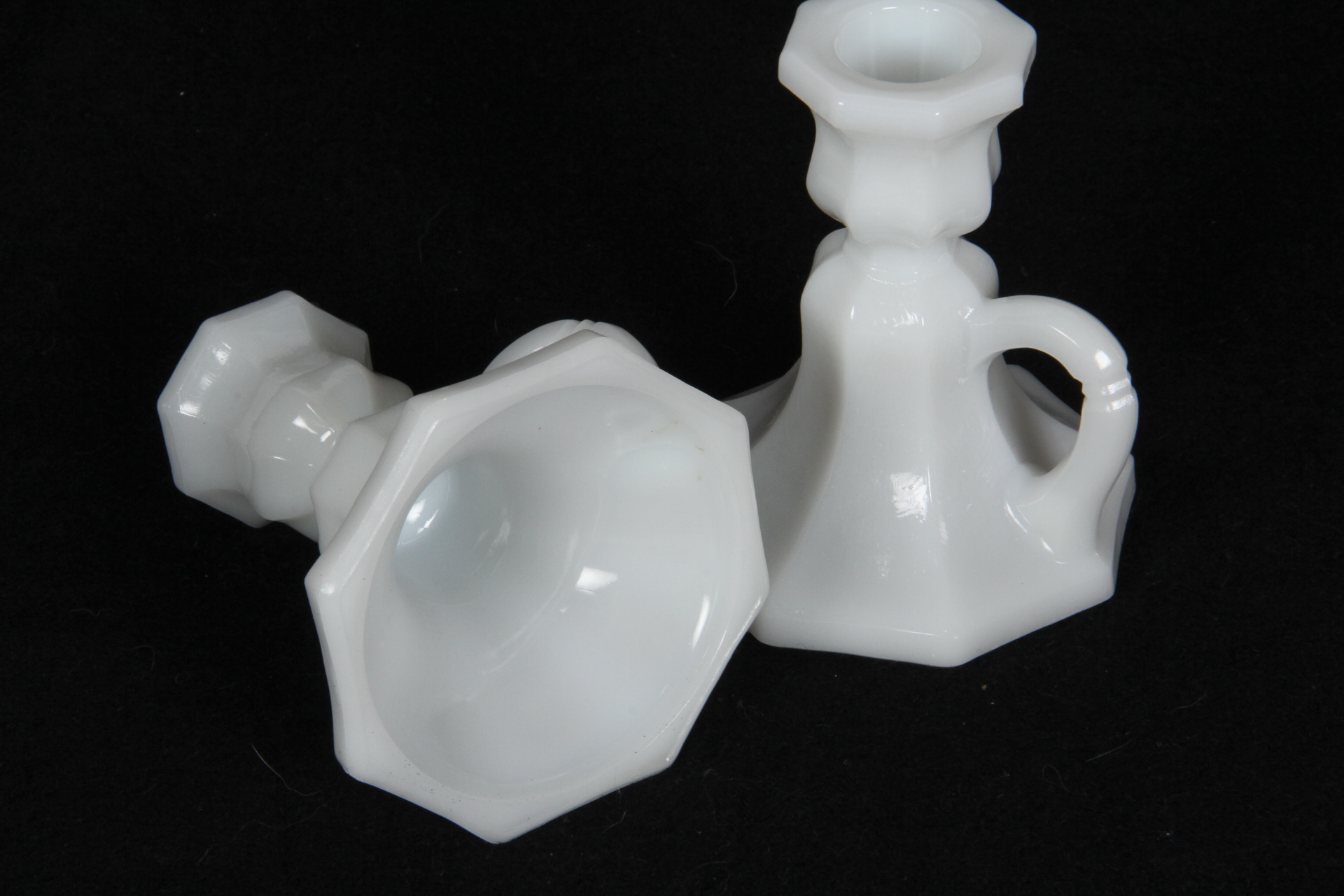 Vintage Milk Glass Candlesticks