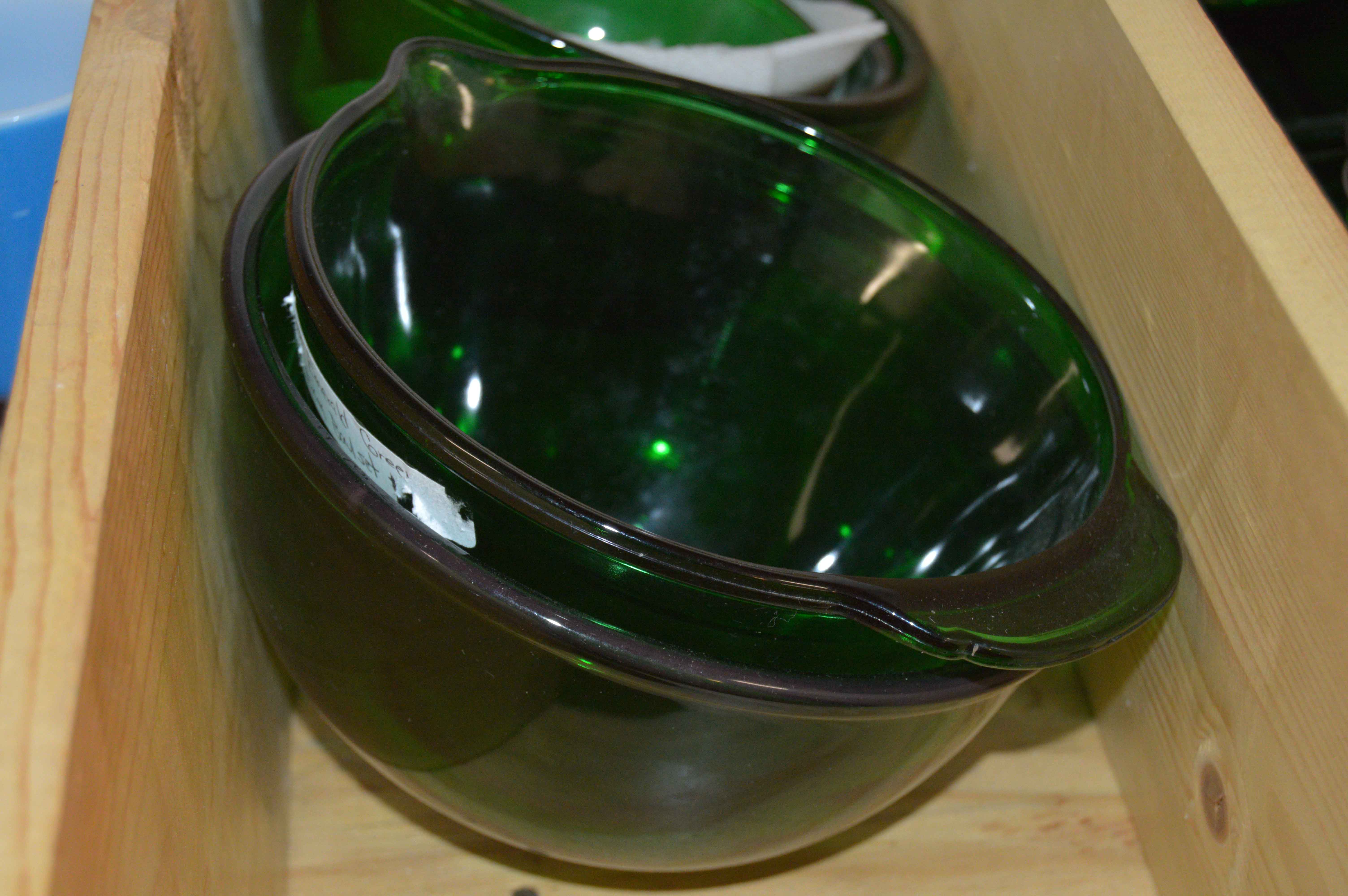 Dark Green Depression Glass Set