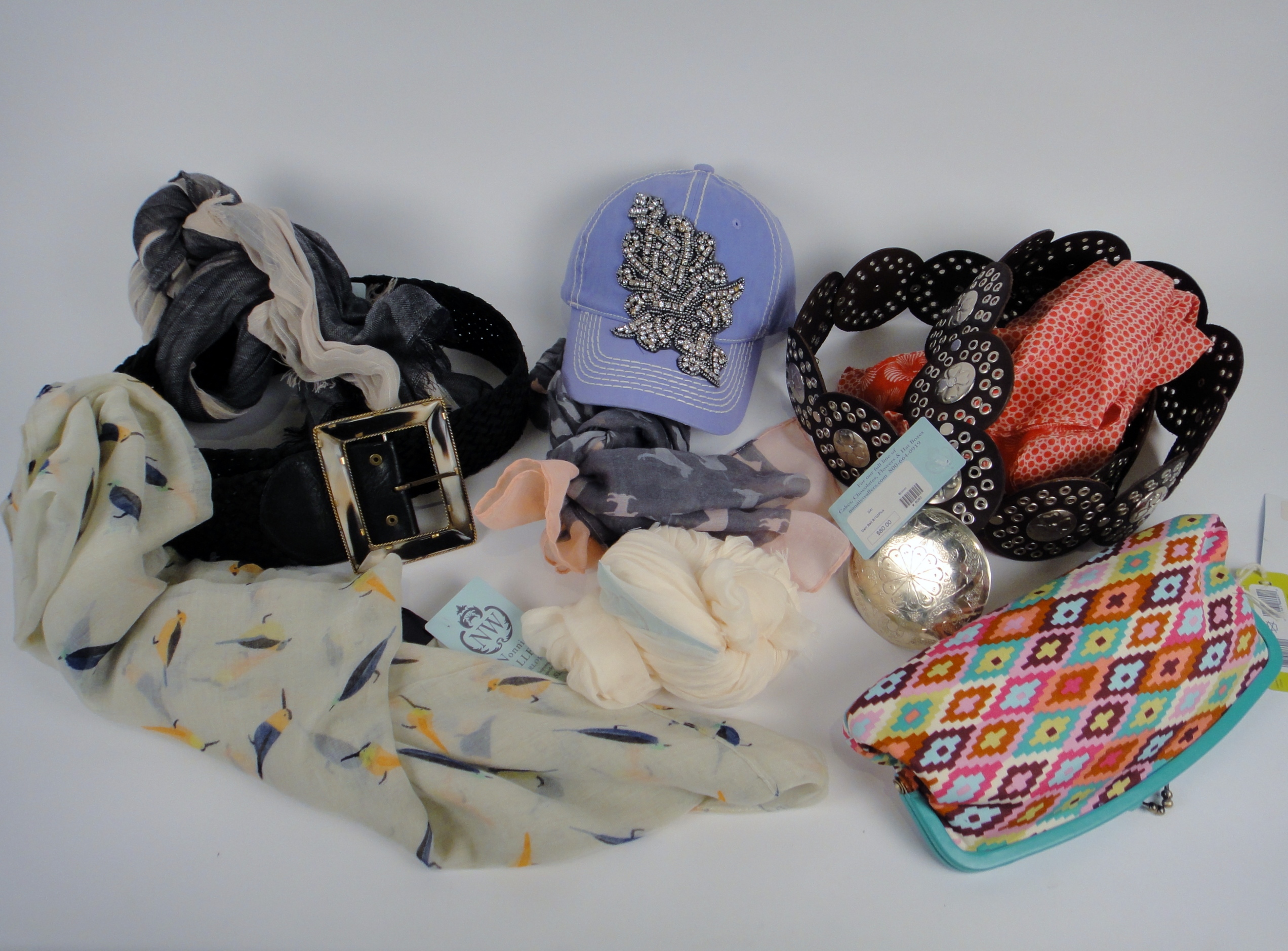 Lady's Accessories Group Including Dairi Leather Belt