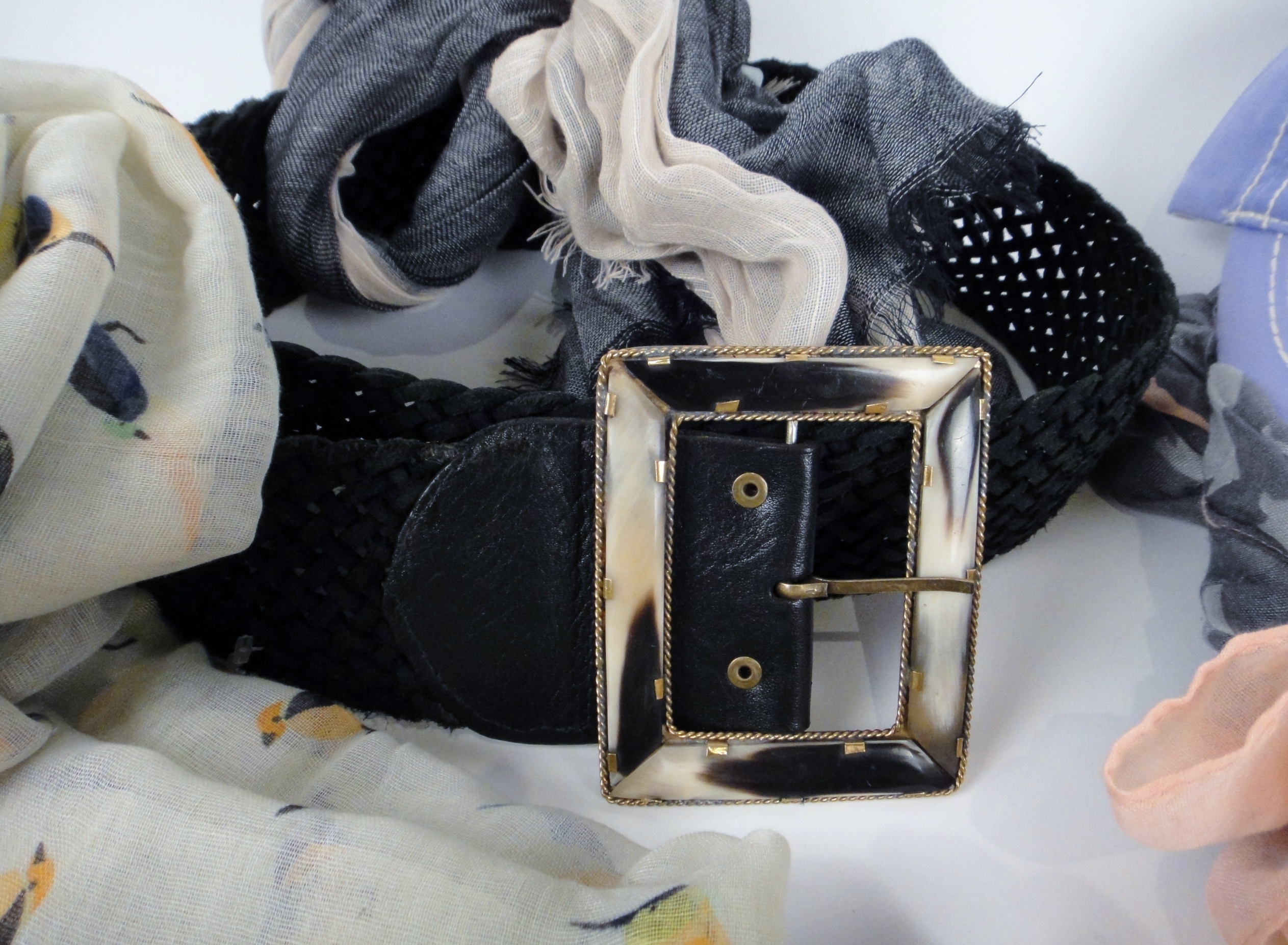 Lady's Accessories Group Including Dairi Leather Belt