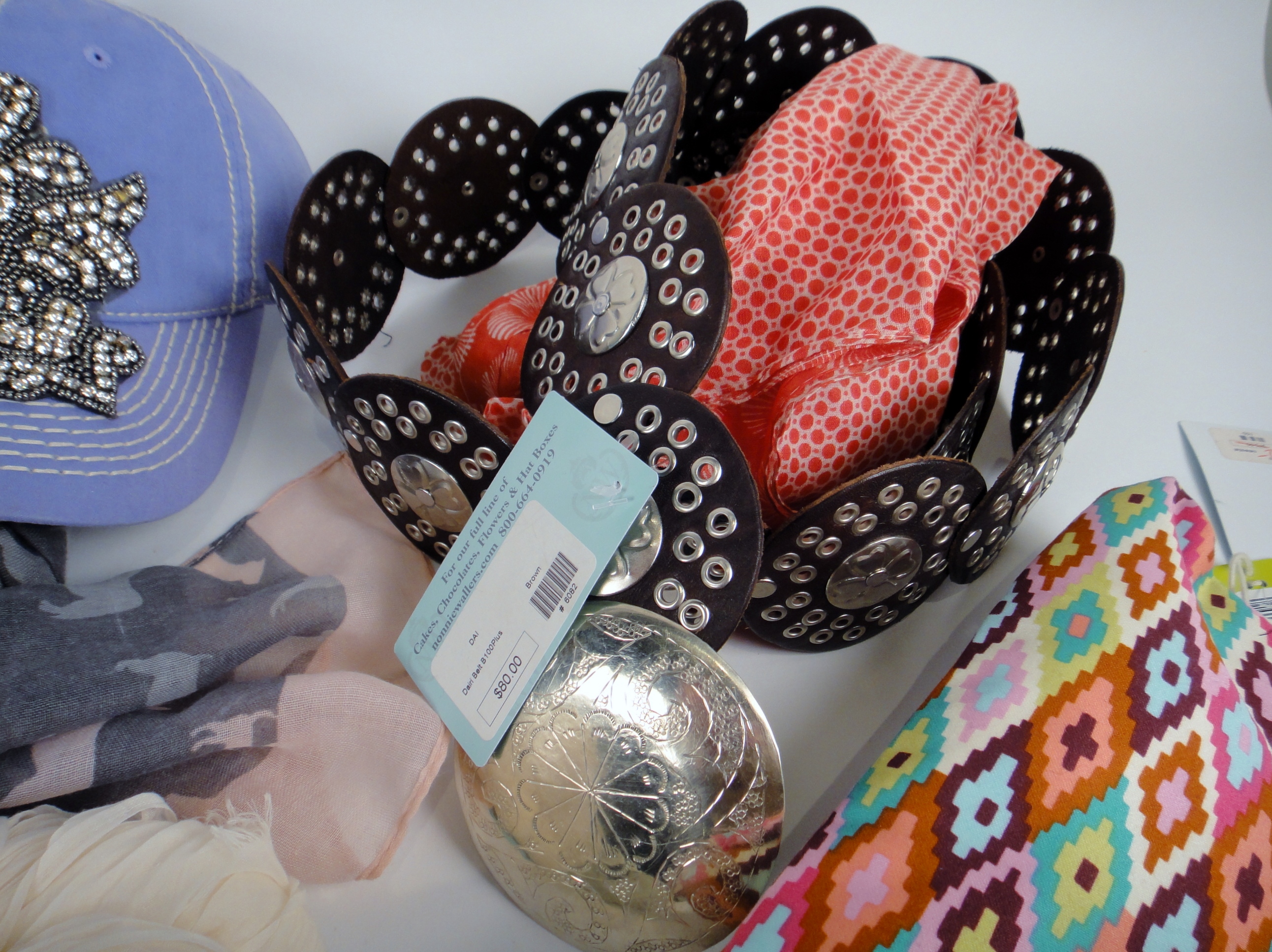 Lady's Accessories Group Including Dairi Leather Belt