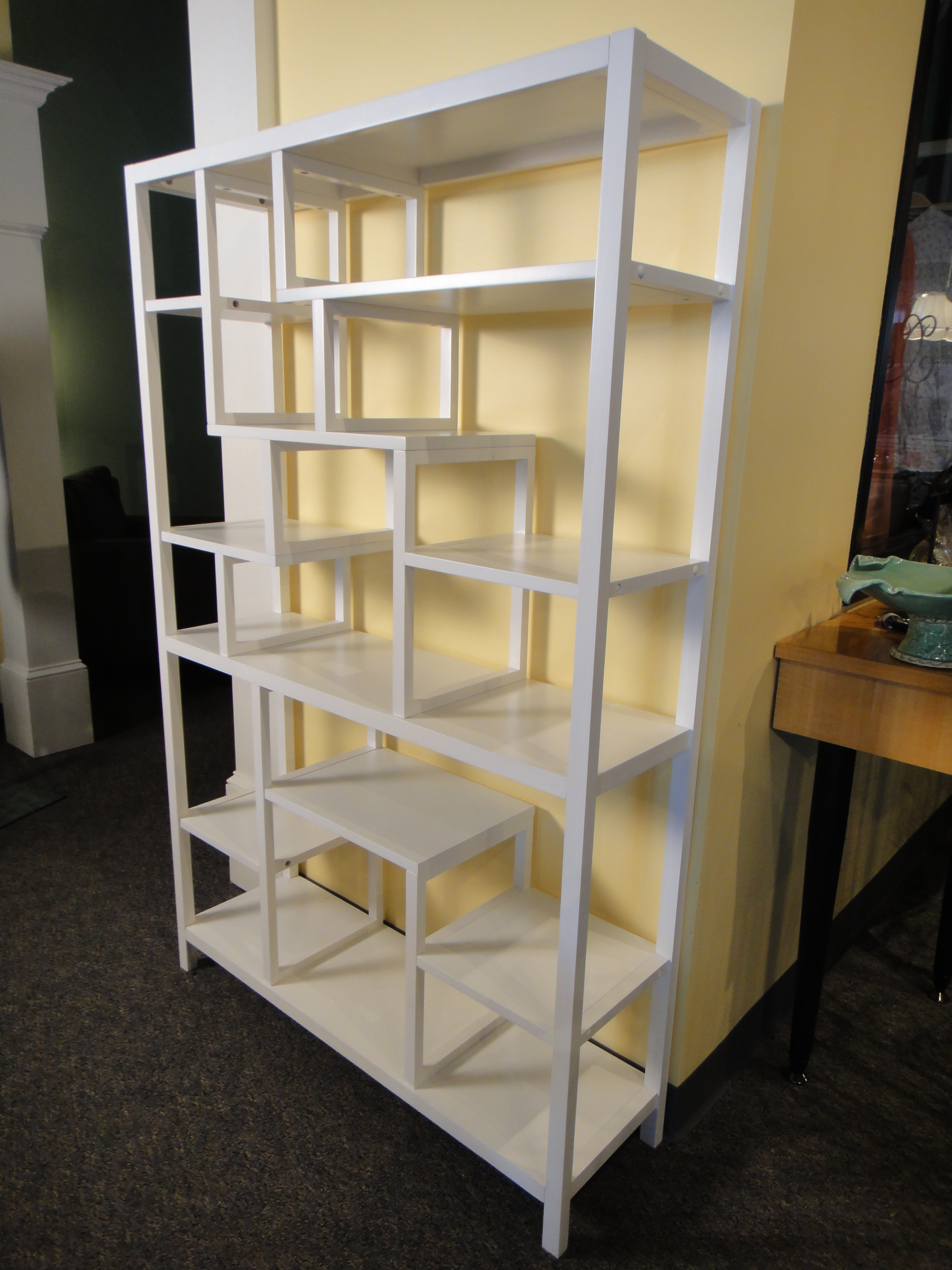 White Wooden Display Shelf