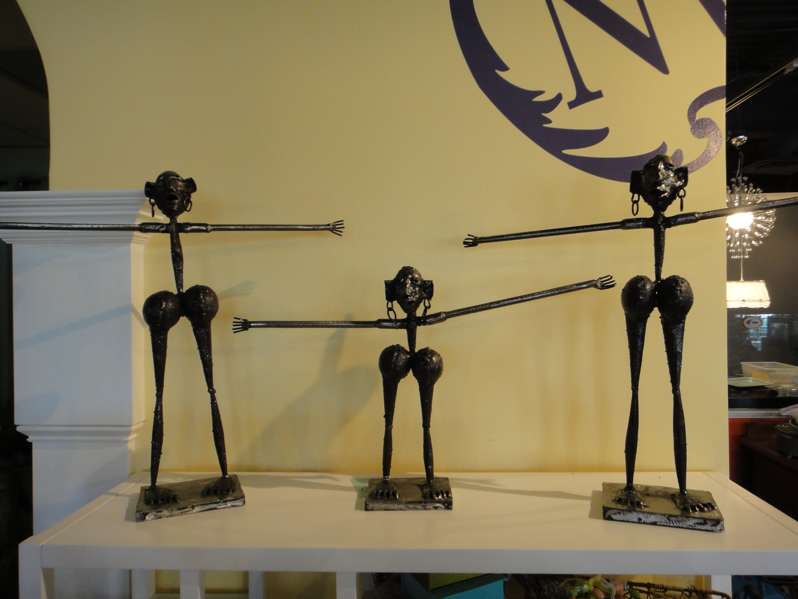 Three Modern Metal Jewelry Display Pieces