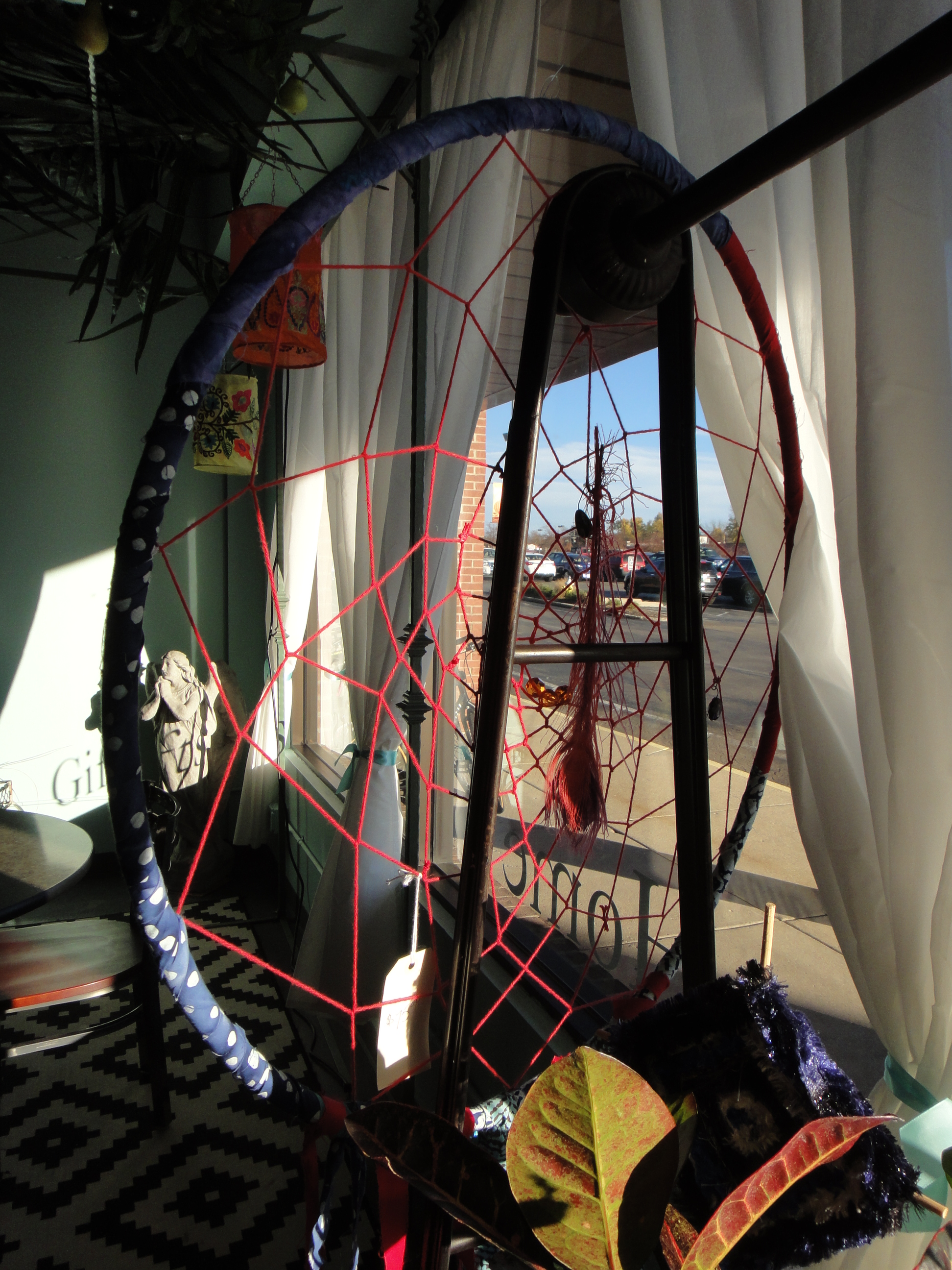 Antique Look Clothing Rack With Live Plants, God's Eye and More