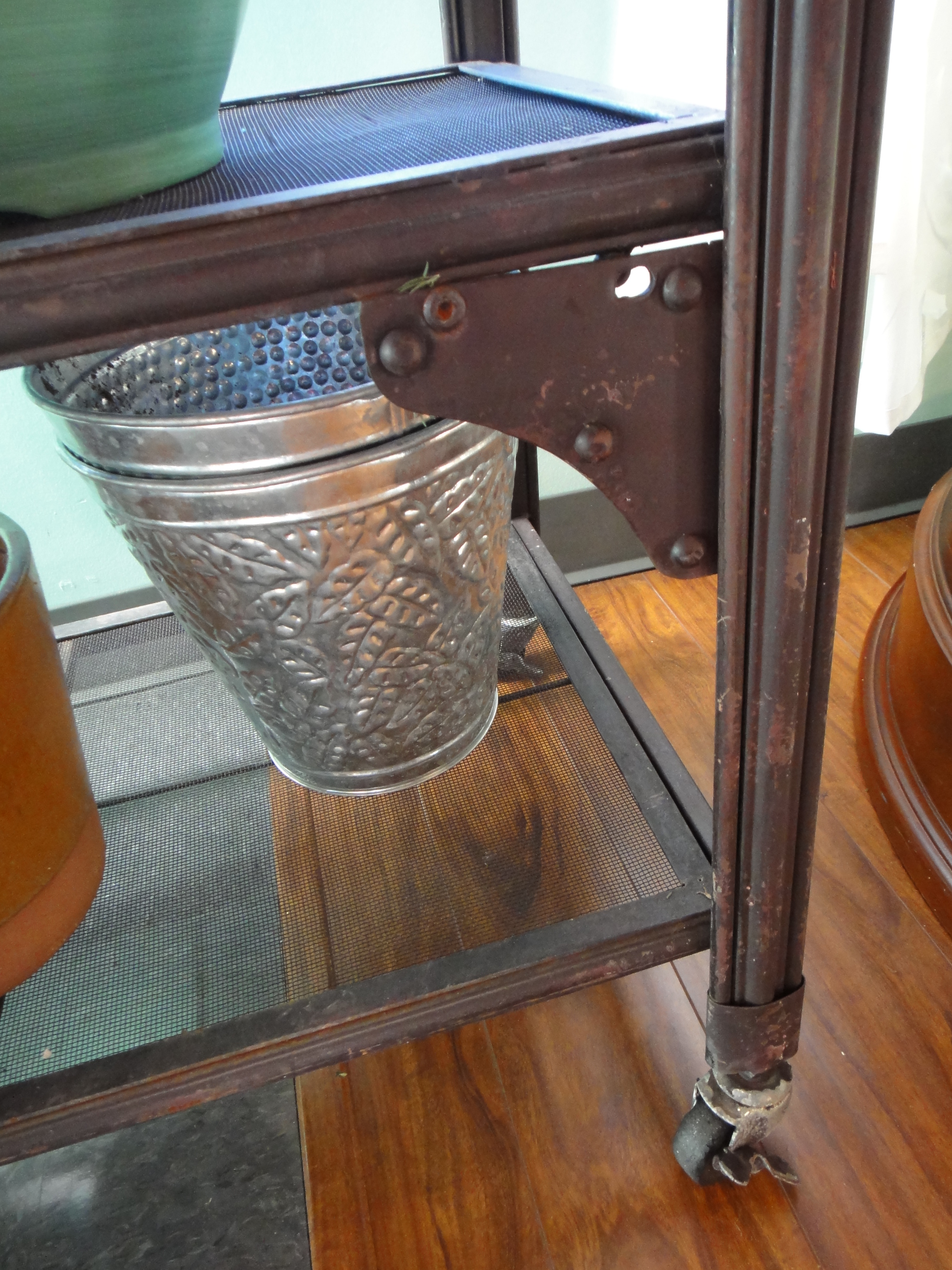 Antique Look Clothing Rack With Live Plants, God's Eye and More