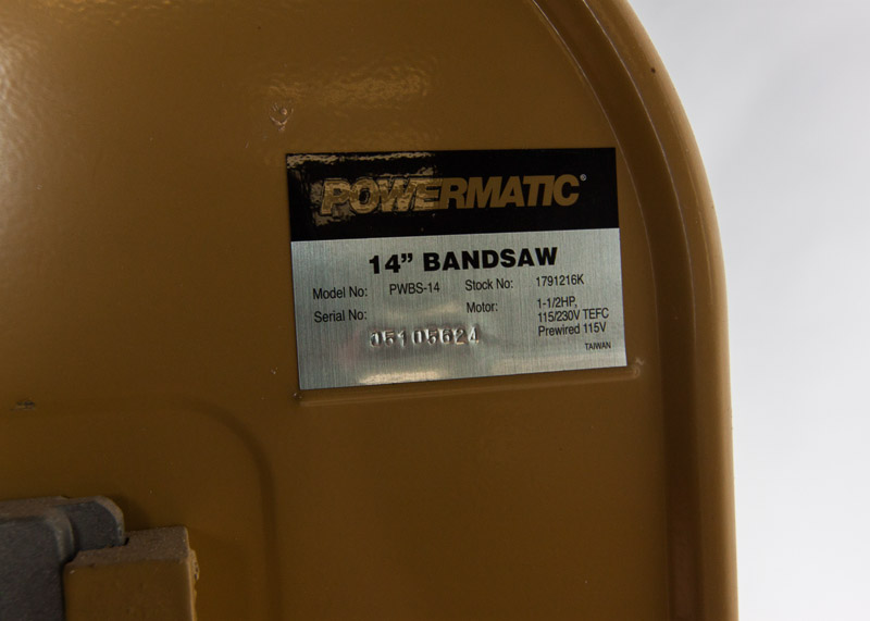 Powermatic 14" Band Saw