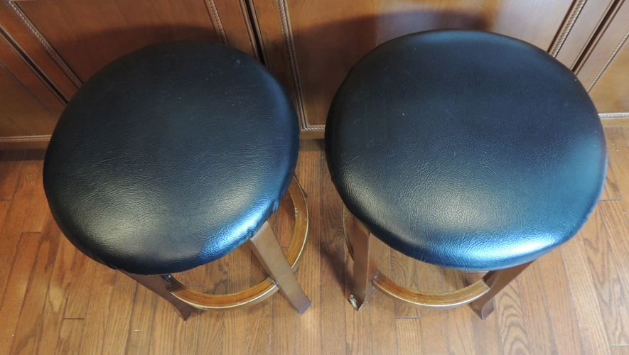 Two Swivel Bar Stools