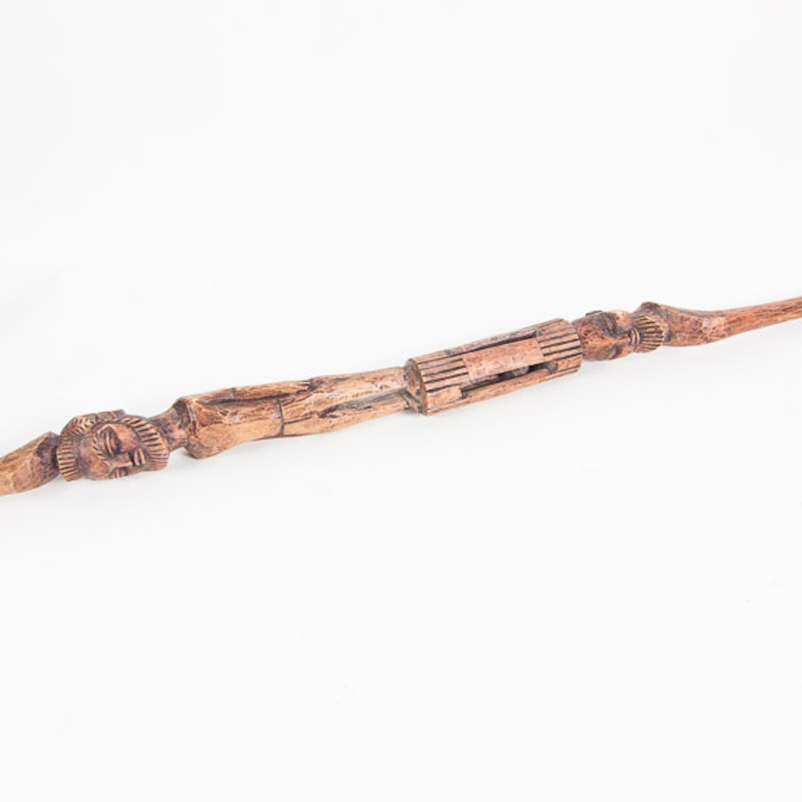 Hand Carved Cane from Sierra Leone (West Africa)