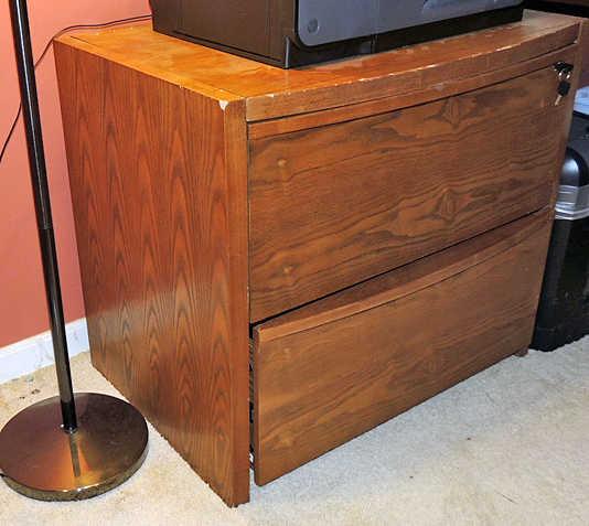 Modern Five Arm Floor Lamp and Lateral File Cabinet