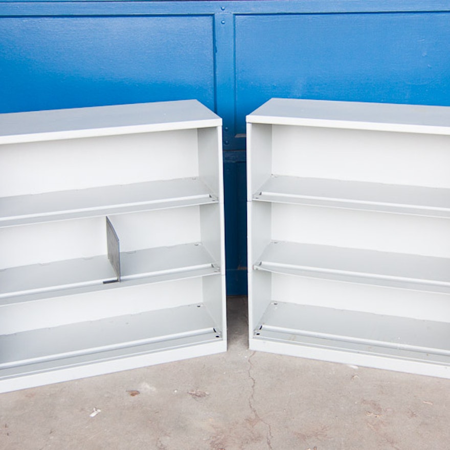 Pair of Industrial Shelves