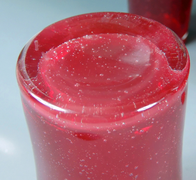 Signed Potworks Clay/Stained Glass Serving Tray w/ Glasses