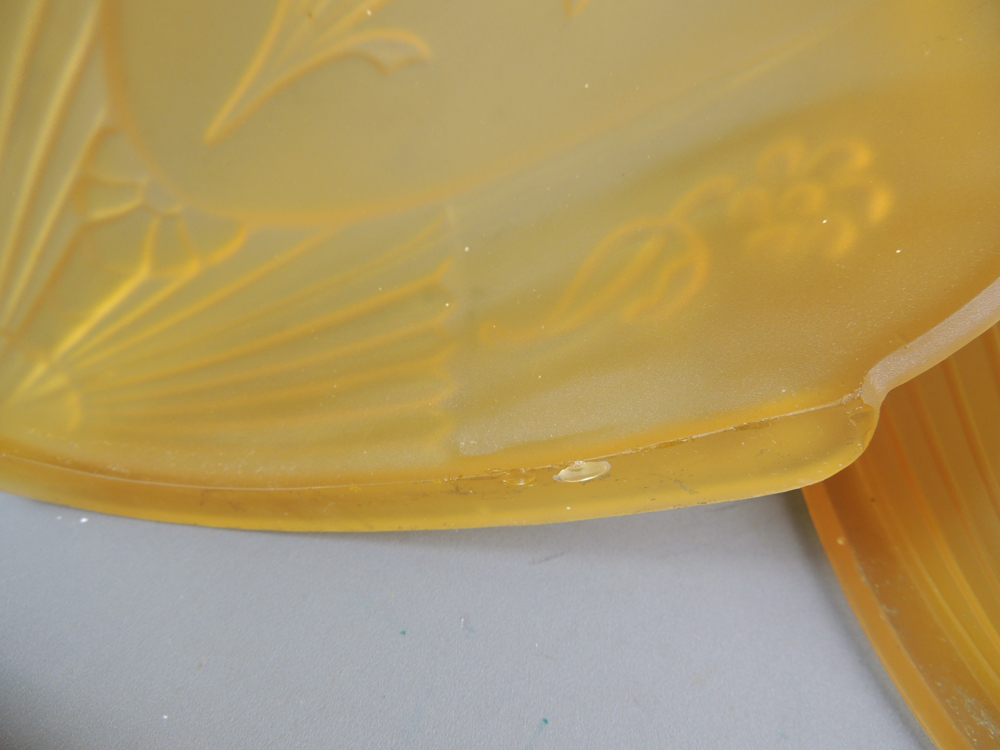 Bradley Hubbard Style Art Deco Slip Shade Hanging Lamp