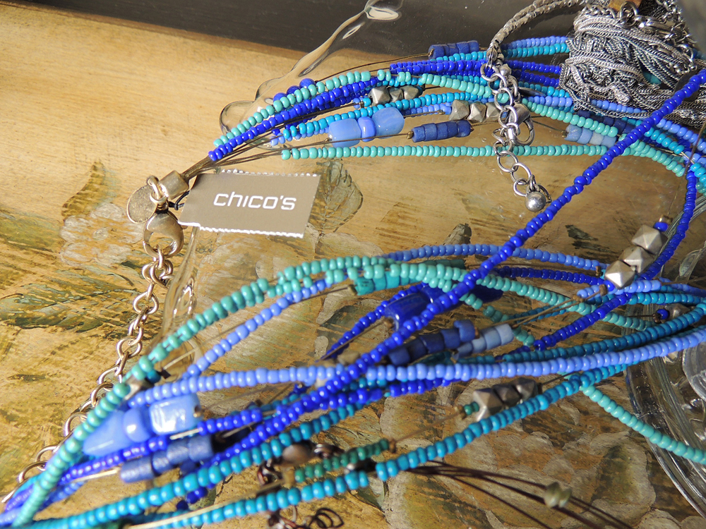 Coldwater Creek and Chico's Costume Jewelry w/ Vintage Glassware