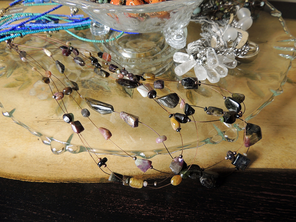 Coldwater Creek and Chico's Costume Jewelry w/ Vintage Glassware