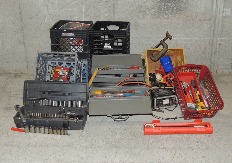 Tool Boxes, Tools, Milk Crates