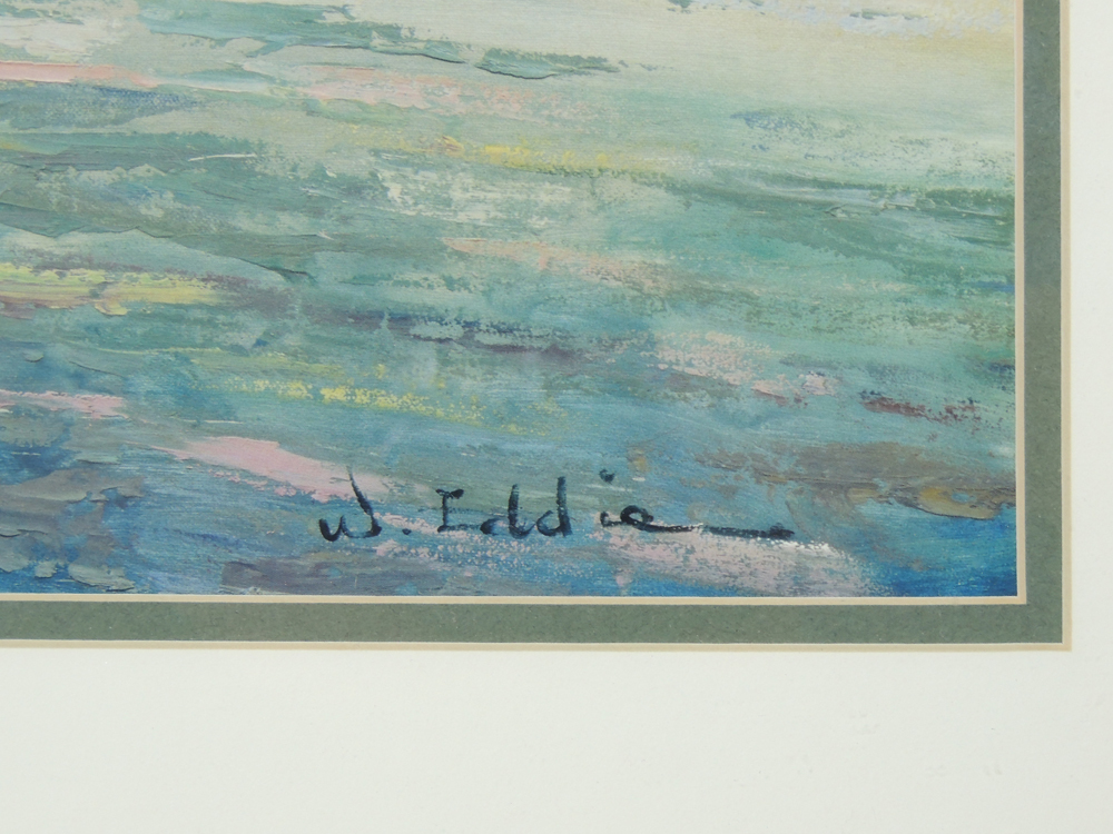 Belgium Landscape Watercolor Print by W. Eddie