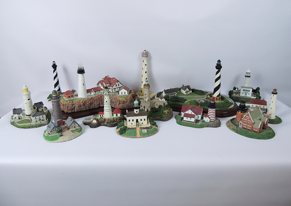 Large Collection Of Danbury Mint Lighthouses