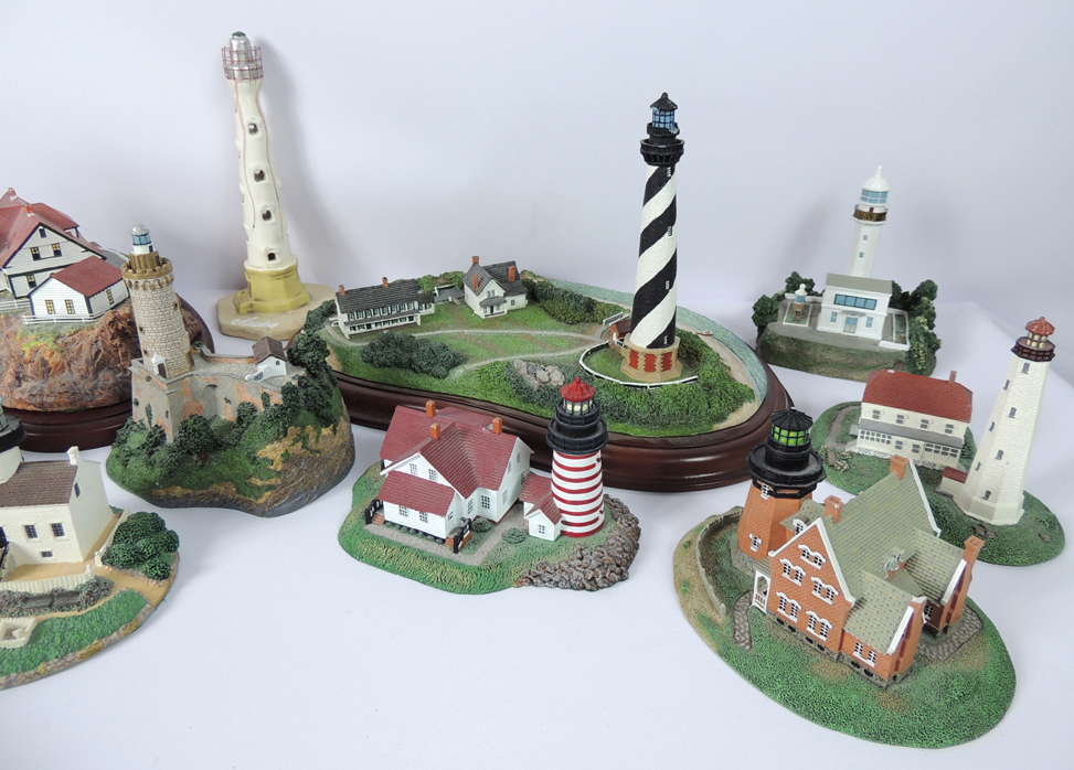 Large Collection Of Danbury Mint Lighthouses