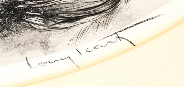 Original Louis Icart Aquatint Drypoint Etching "Parrots"