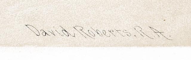 19th Century Stone Lithograph of David Roberts Painting