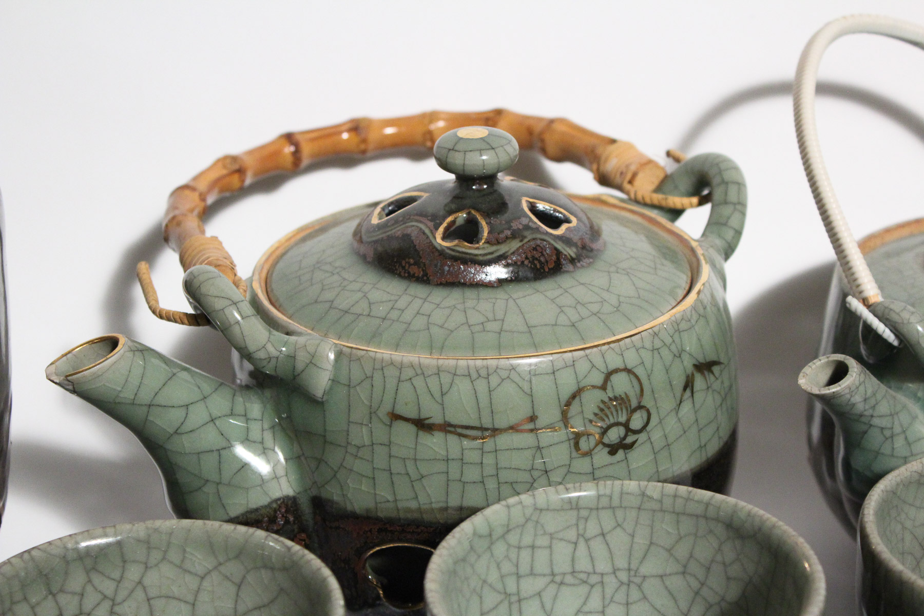 Large Japanese Somayaki Soma-Ware Set