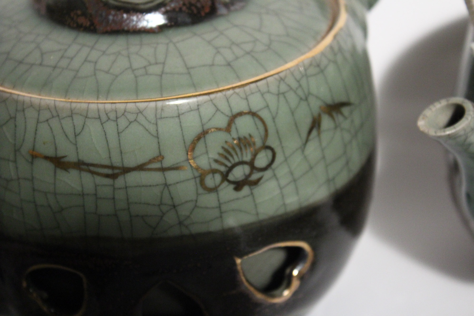 Large Japanese Somayaki Soma-Ware Set