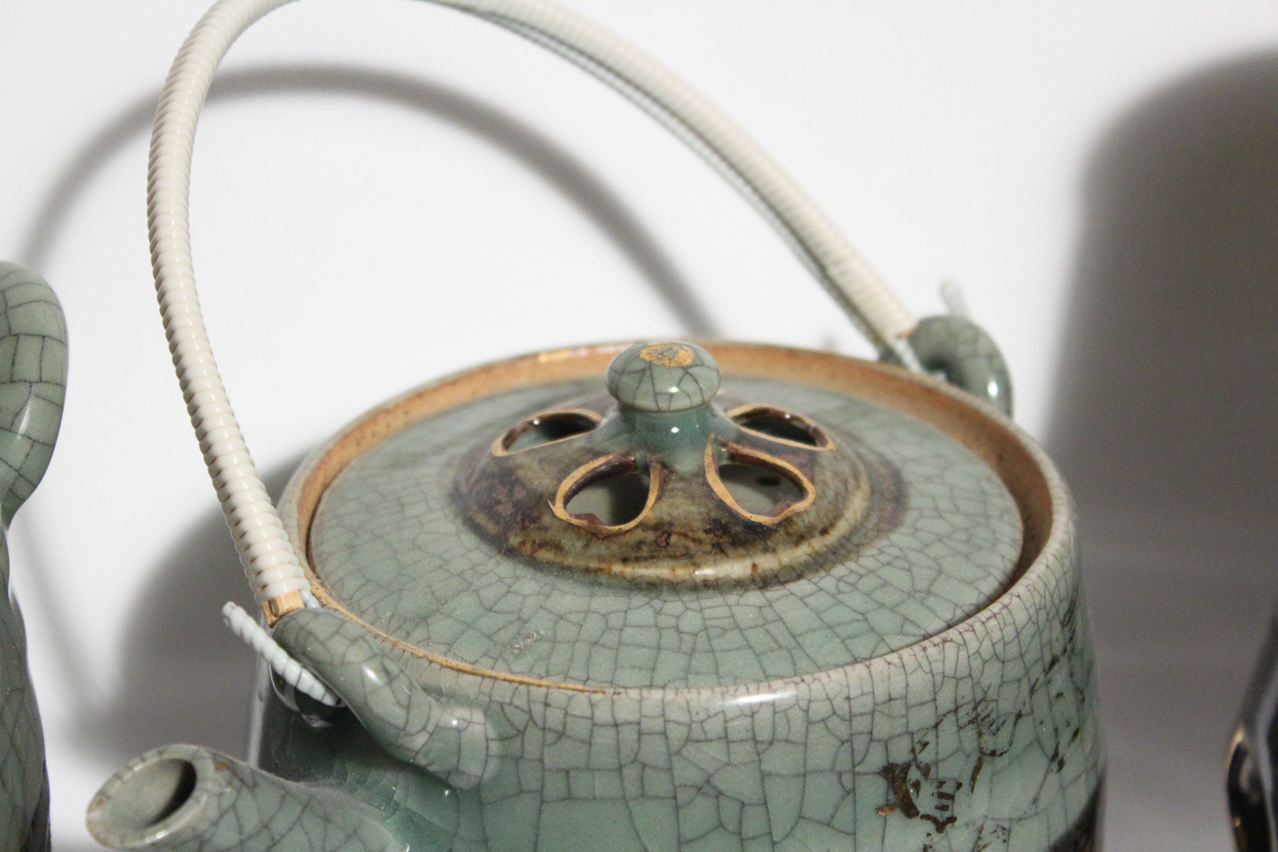 Large Japanese Somayaki Soma-Ware Set