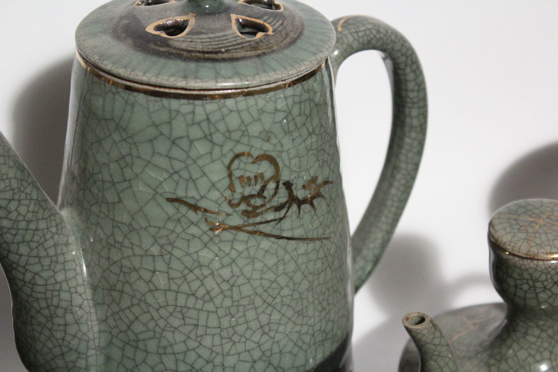 Large Japanese Somayaki Soma-Ware Set